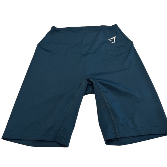 GYMSHARK High Waisted Training /Bike Shorts in Teal Size SMALL NWOT - Picture 1 of 9